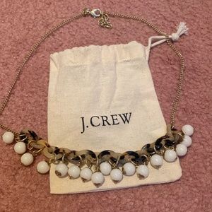 New J Crew adjustable necklace Tortoiseshell and white hanging beads